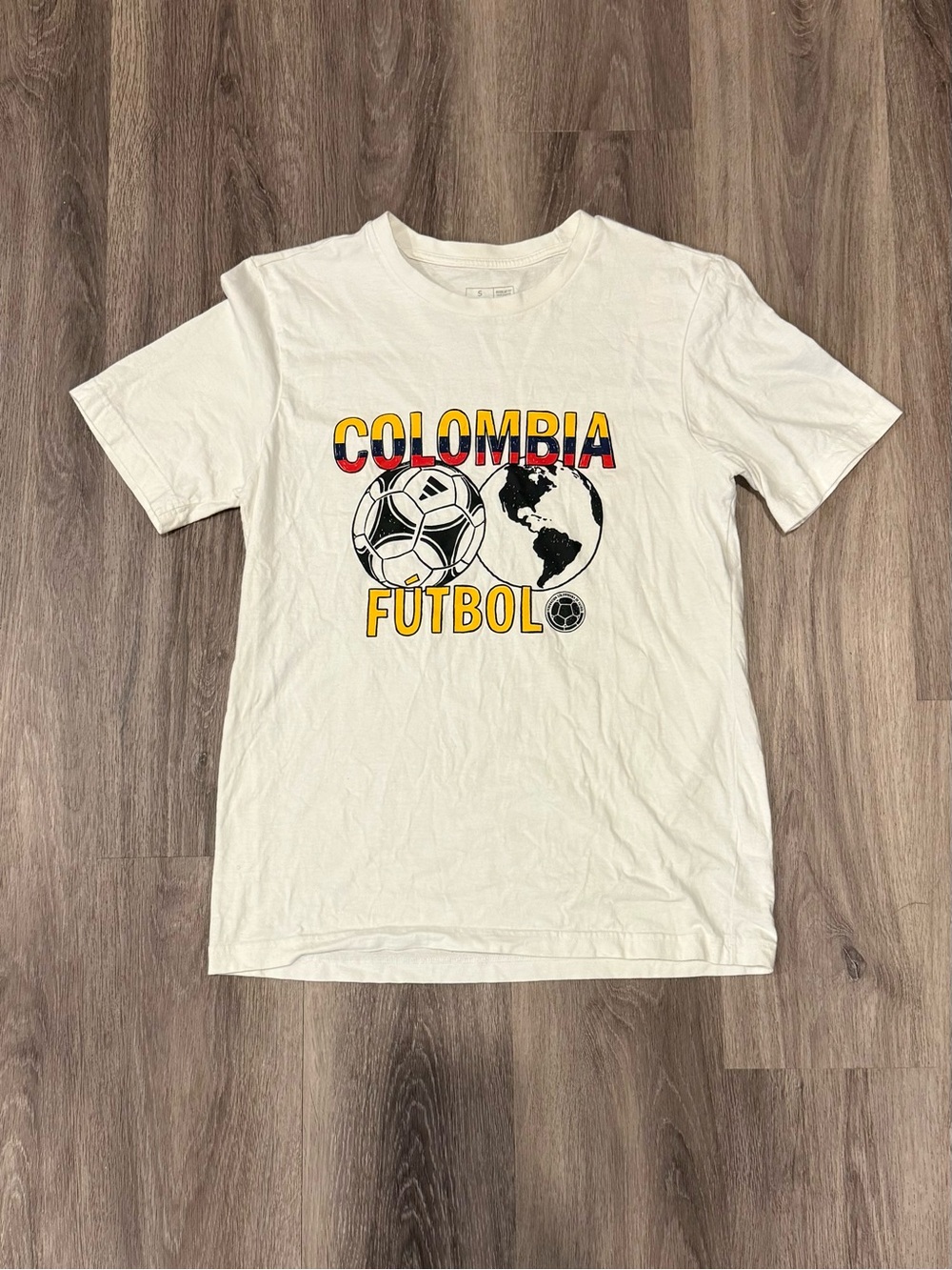 adidas White Colombia Fútbol Graphic Tee